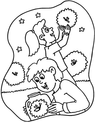 Fireflies  Coloring Page